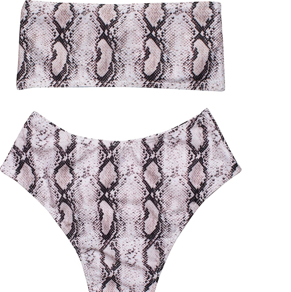 🆕️Bandeau High Waist Bikini Set 2022 Swimsuit Bathing suit - Picture 4 of 7